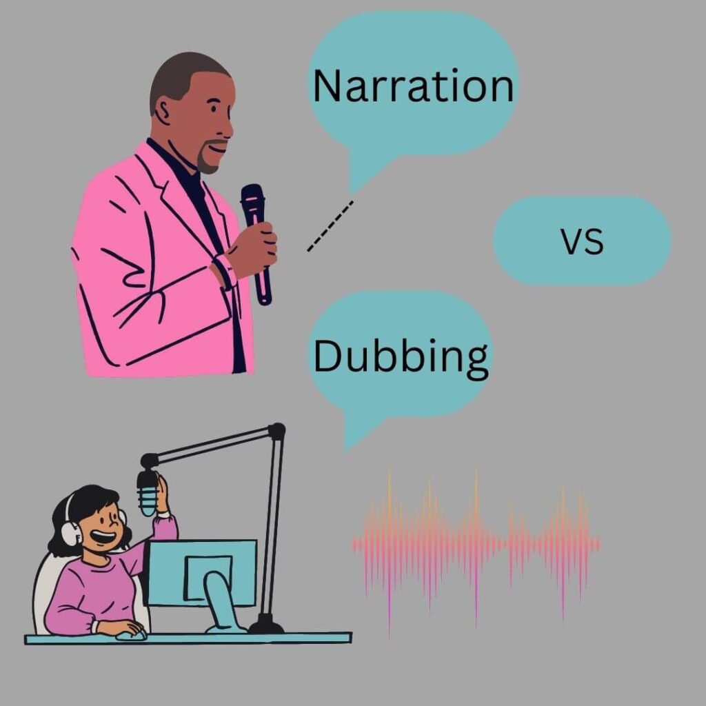Key differences between Voice-over vs dubbing