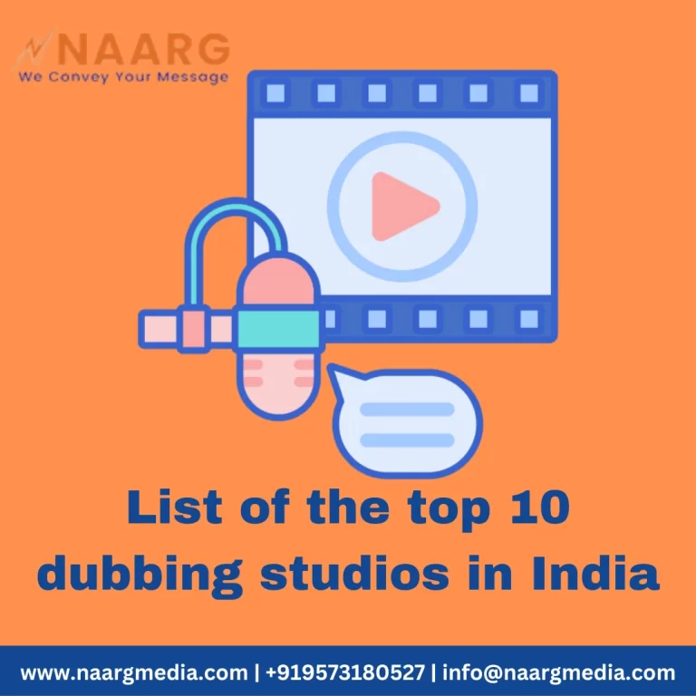 Visual depiction of the Top 10 Dubbing Studios in India showcasing a professional microphone in a studio setting.